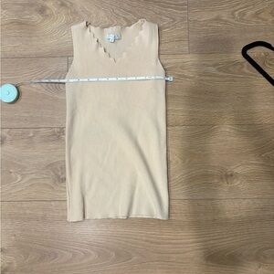 Level 99 Cream Ribbed Tank Top